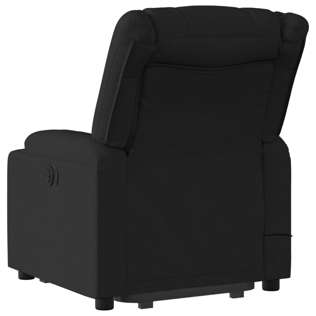 vidaXL Stand up Massage Recliner Chair Black Fabric