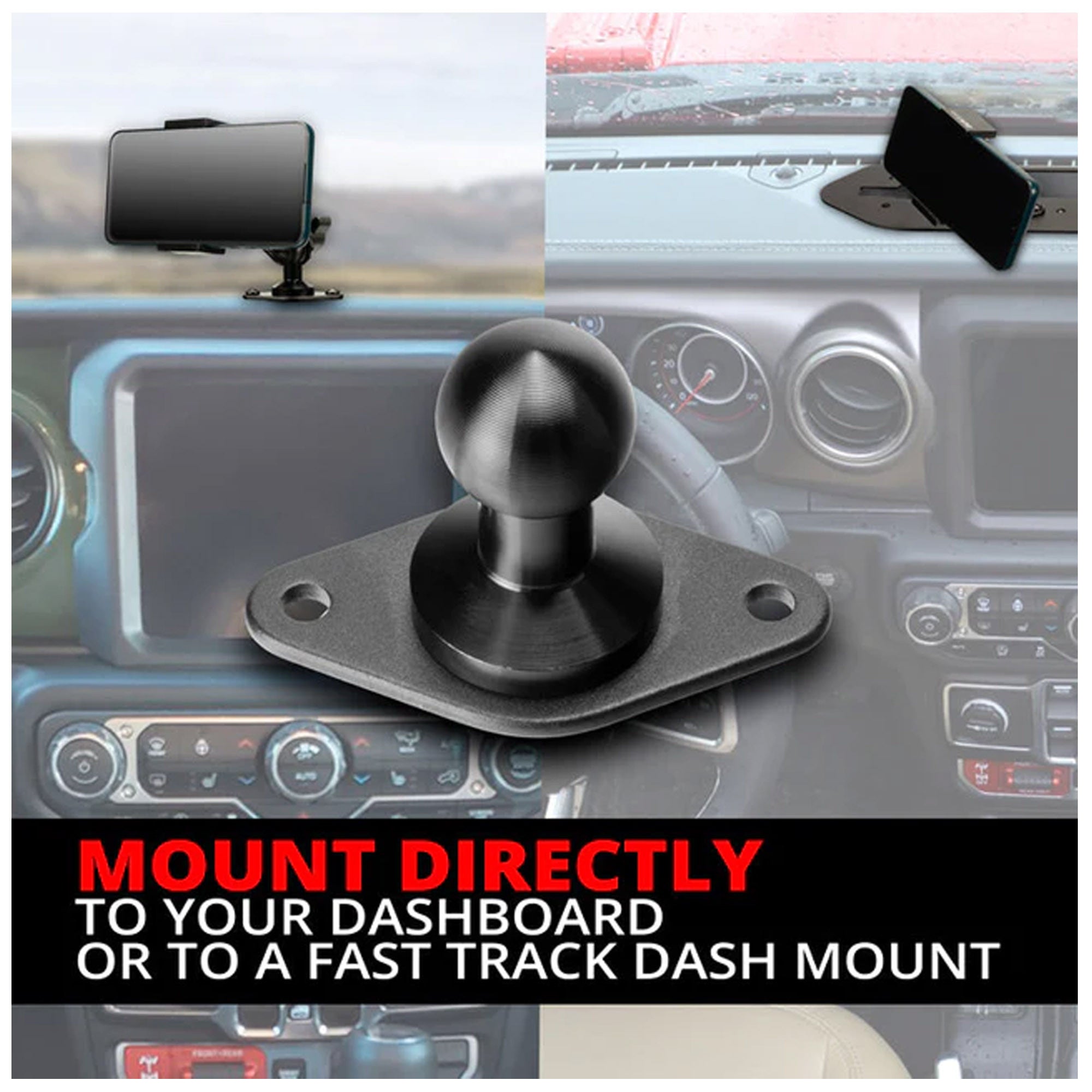 METAL DIAMOND BASE ADAPTER | 20MM BALL