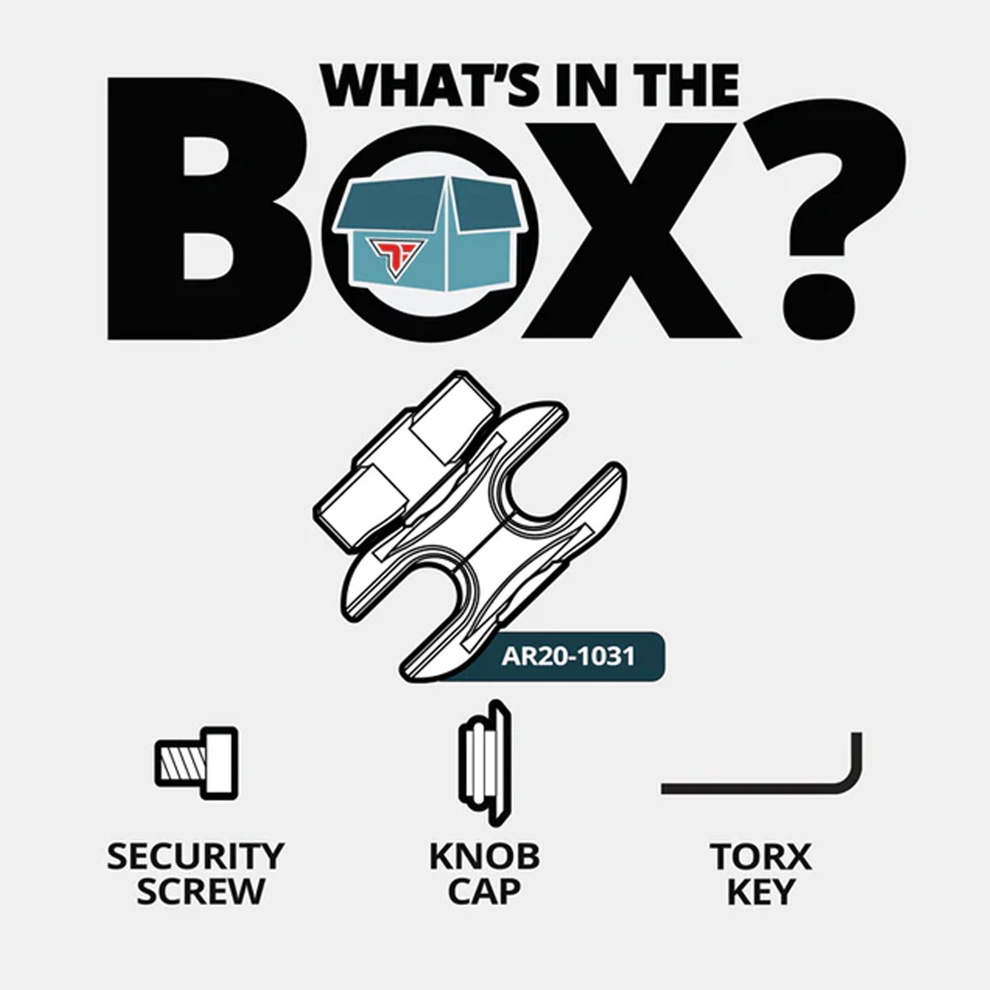 BLACK 20 SERIES 2" LONG SINGLE ANTI-THEFT KNOB ARM